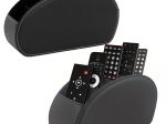 Remote Control Organizer with 5 Compartments, Black Eco-Leather