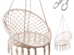 Hanging chair stork’s nest with backrest ecru 80cm