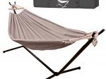 Garden Swing Hammock with Stand and Wooden Spreader Bar
