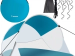 Samorazpirajoči se plažni šotor POP-UP TRIZAND 190 × 120 × 90 cm z mrežo proti komarjem