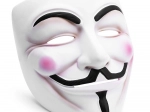 Maska Guy Fawkes ANONYMOUS V KOT MAŠČEVANJE, bela