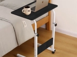 Mobile adjustable laptop table / Mobile conference table - black