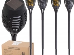 Solarne vrtne baklene svetilke 12 LED, komplet 4 kos