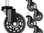 Gumirana kolesca za pisarniški stol 63 mm, zatič 11 mm, komplet 5 kos