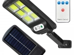 Solarna stenska LED svetilka 96 COB s senzorjem gibanja, IP67, z daljinskim upravljalnikom