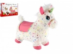 Plush Bouncing Unicorn with Sound, white with stars