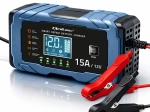 Qoltec inteligentni polnilnik akumulatorjev 12 V 15 A s funkcijo popravila za AGM/GEL/LiFePO4