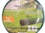 Vrtna cev 30 m, 1/2", 3-slojna, prožna in trpežna gumijasta