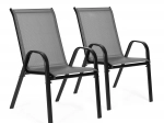 Set 2 vrtnih stolov za teraso ali balkon siva MultiGarden