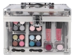Zmile kozmetični kovček Acrylic – prozorna make-up seta 42 kos