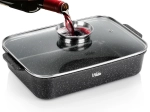Granite roasting pan with lid Granitica 3.5 l, 35 × 23 × 12 cm