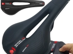 Comfortable sports bike saddle with foam padding