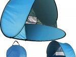 Samorazpirajoči se plažni pop-up šotor z UV zaščito, moder
