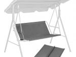 Viseči sedež za vrtno gugalnico 140 × 100 cm, siv