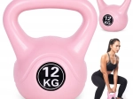 Kettlebell 12 kg roza za domačo vadbo MODERNHOME