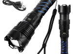 Taktična LED svetilka Trizand 1500 lm z akumulatorjem 5000 mAh, USB-C, zoom
