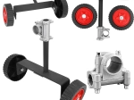 Universal support wheels for brushcutter and trimmer 26–28 mm