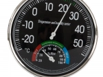 Analogni sobni termometer in higrometer črne barve