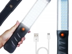 Zmogljiva delavniška LED svetilka COB 48, USB polnilna s kavljem in magnetom