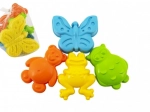 plastični modelčki za pesek živali, komplet 4 kosi v mrežici