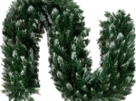 Obrezana božična girlanda s snežnim učinkom 270 cm