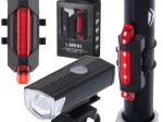 Komplet LED luči za kolo spredaj in zadaj USB