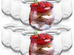 Set of Glass Jars for Yogurt and Desserts 200 ml, 12 pcs