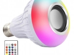 barvna LED žarnica RGB E27 z Bluetooth zvočnikom in daljinskim upravljanjem