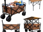 Zložljiv transportni voziček LUARO 2v1 z mizico