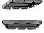 Streha za vrtno gugalnico 200 x 120 cm vodoodporna prevleka siva ModernHome
