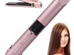 Brezžična keramična likalnika za lase z LCD zaslonom 2v1 in powerbanko