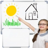 Magnetna suhomazna stenska tabla 45 × 60 cm, bela