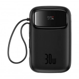 Powerbank Baseus QPow 2 10000 mAh, 30 W, 2× USB‑C, črna