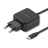Omrežni polnilec QOLTEC 5 V, 2,4 A, 12 W, USB‑C, črna