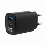 30 W GaN hitri polnilnik z USB‑C in USB‑A, LCD‑zaslon, črna