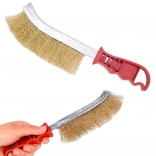 Medeninasta žičnata krtača z ergonomskim ročajem