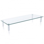 Stojalo za monitor do 32", belo steklo