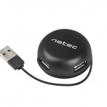 USB razdelilnik Natec Bumblebee 4 vrata črn