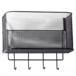 Kovinski viseči koš na vrata s kljukami