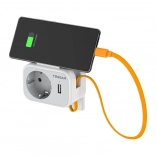 Stenska vtičnica Tessan z USB priključki