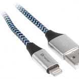 Omrežni kabel USB 2.0 Lightning iPhone črno-moder 1 m