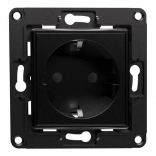 Stenska vtičnica SHELLY, črna