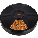 Samodejni podajalnik hrane PURLOY, 6-prekatni, s časovnikom in LED-zaslonom