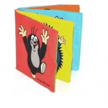 Tekstilna šumeča zložljiva knjižica KRTEK 10 × 10 cm