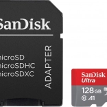 Pomnilniška kartica SanDisk Ultra microSDXC 128 GB A1 140 MB/s + SD adapter