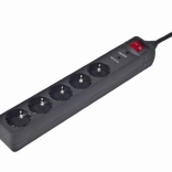 Prenapetostna podaljševalna letva s 5 vtičnicami Schuko, 3 m