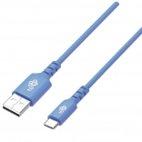 Silikonski kabel USB–USB‑C 1 m, moder, s podporo Quick Charge