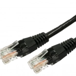 Patchcord RJ45 UTP kat. 5e, 3 m, črn, pakiranje 10 kos