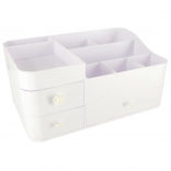 Beli kozmetični organizator z predali XXL