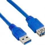 Podaljševalni kabel USB 3.0 AM–AF 1,8 m moder